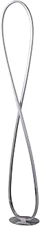 [Lexi Lighting] Infinite LED Floor Lamp, Chrome, 51.1" Height, Build-in Warm White LED, 870lm, Unique Design, Perfect for Sofa Side and Living Room, Modern Home Décor