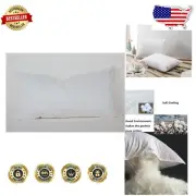 Soft Cotton King Size Goose Down Feather Pillow - Perfect for All Sleepers 20x36