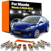 11Pcs Vehicle Bulbs LED Interior Map Dome Light Kit, For Mazda 3 Mazda3 2010 2011 2012 2013 Car Accessories