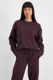 [Bonds] Bonds Women's Sweats Cotton Pullover in Berry Liqueur Size: 3XL 3XL Berry Liqueur