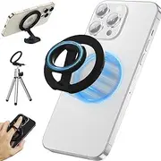 Magnetic Ring Holder,Phone Ring Holder, 2025 Upgraded 360° Removable Gym Phone Grip with Kickstand for iPhone 16/15/14/13/12/11 Series & Android,