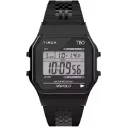 Timex T80 Digital Black SS Watch - Brand New
