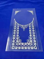 Vintage NOS Silver Stenciled Kitchen Clock Glass 8" x 14" (7217)
