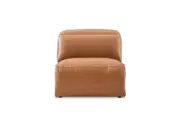 Jaron Leather Armless Sofa