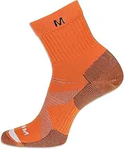 [MERRELL] Men's and Women's Trail Runner Lightweight Mid Crew Socks - Unisex Anti-Slip Heel and Breathable Mesh Zones