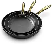 imarku Non Stick Frying Pans, Nonstick Cast Iron Skillets 3 Pcs - 8 Inch, 10 Inch and 12 Inch Nonstick Frying Pan Set, Professional Frying Pans Set, Frying Pan with Stay Cool Handle, Birthday Gifts