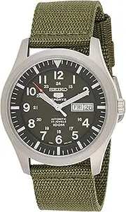 [SEIKO] 5 Men's SNZG09K1 Sport Analog Automatic Khaki Green Canvas Watch
