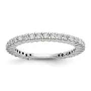 14k White Gold Diamond Wedding Band