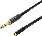 Headphone Extension Cable 6.5mm TRS Stereo Jack to 3.5mm TRS Mini Jack Female - 5m