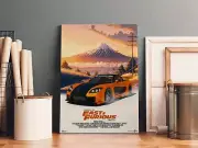 Fast Furious: Tokyo Drift Mazda - RX7 "VeilSide" A1/A2/A3 Canvas FRAMED
