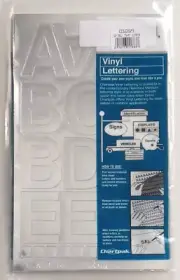 Chartpak 2-inch Silver Stick-on Vinyl Letters & Numbers (01059), 1 PACK