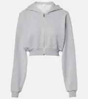 [Alo Yoga] Alo Yoga Sweet Escape cotton-blend hoodie AU 14 grey
