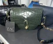 ZAC POSEN Belay Mini Saddle Leather Crossbody, You pick Color NWT