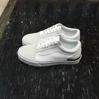 在飛比找樂天市場購物網優惠-VANS Old Skool 白色 黑線 黑色 白黑 全白 