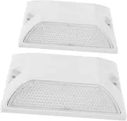 Kisangel Outdoor Driveway Reflectors Road Studs Reflective Road Markers White Double-Sided Pavement Markers for Maximum Visibility