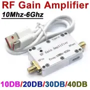 LNA 10M-6GHz RF Gain Amplifier 10DB 20DB 30DB 40DB Flatness RF Power Amplifer