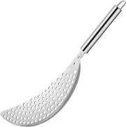 Held Crescent Drainer Pan Pot Strainer Handle Stainless Steel Hand Spaghetti