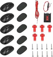 X AUTOHAUX 5pcs 12 LED White Cab Roof Marker Lights Roof Top Clearance Running Lamps Assembly for Dodge for Ram 1500 2500 3500 4500 5500 2003-2018 Black Smoke Lens w/Wiring for Pickup Trucks