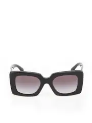 Black Pearl Embellished Square Sunglasses