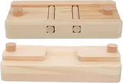 2pcs Small Animals Wooden Foraging Sniffing Snack Puzzle for Hamsters Rabbits Guinea Pigs Durable Pet Food Feeder Box for Mental Stimulation Exercise