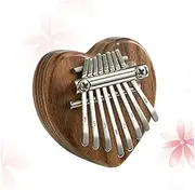 HONITANO Keys Thumb Piano DIY Assembly for Heart Shaped Educational Plaything with Melodious Sound Compact Design Girlfriend Peach Core Pattern