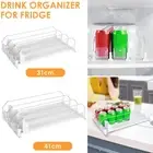 Drinks Organizer for Fridge Self-Sliding Soda Can Dispenser Adjustable PaVDF