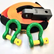 Recovery KIT: 1X 8000Kg*9m Snatch Strap+ 2X 4.7T Shackle +5T Alloy Tow bar Hitch