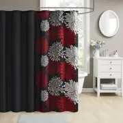 Enya Bathroom Shower Curtain Floral Printed Cute Chic Microfiber Fabric Bath Cur