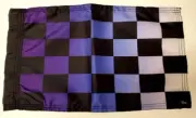 DuneRats (R) Original Custom ATV Motorcycle Safety Whip Flag Purple Checkered