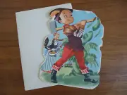 Vintage Jack and the Beanstalk Get Well Story Card 1950's w Envelope Great Art