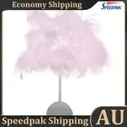 Modern Nordic Feather Light Romantic Atmosphere Lamp Bedside Decor (Pink) AU