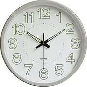 Outdoor Garden Wall Clock, 12 Inch Luminous Fluorescent Glossy Large Outdoor Clock Garden Silent Quartz Movement Wall Clock Decoration Outdoor Garden Clocks for Indoor Outdoor
