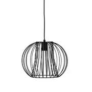 Marlin 1 Light Black Spherical Wire Pendant Light
