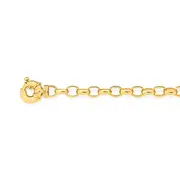 9ct 19cm Solid Oval Belcher Bolt Ring Bracelet