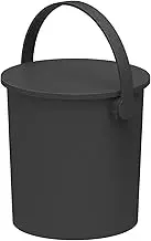 JEJ Astage Sitting Bucket, Fermer, Black, 2.3 gal (10 L), Interior Goods, Toy Storage, Outdoor, Load Capacity 330.7 lbs (150 kg), Width 11.0 x Depth 10.8 x Height 10.6 inches (28 x 27.5 x 27 cm)
