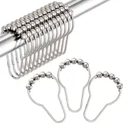Shower Curtain Hooks, Decorative Rust Proof Stainless Steel Shower Curtain Hooks