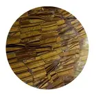 24" Round Stunning Tiger Eye Side Coffee Table Modern Console Bar Desk Decors