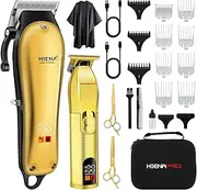 Professional Hair Clipper Set for Men, Rechargeable Hair Trimmer, T-Blade Trimmer for Hair, Adjustable Hair Clipper for Men with Intelligent LCD Display