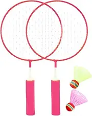 Badminton Set for Kids | Outdoor Badminton Set - Lightweight Shuttlecock Racket Outdoor Sports Toys for Leisure Play Park Patio Yard Backyards School Family Travel Home