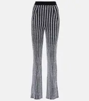 [Missoni] Missoni Chevron lamé flared pants UK 12 black