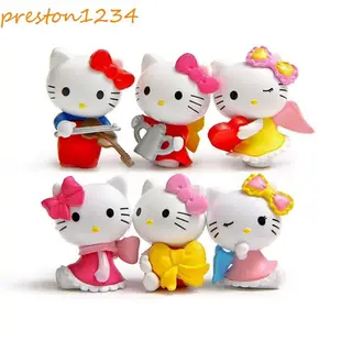 PRESTONHellokitty猫動作圖動漫禮品可愛的猫卡瓦伊卡通玩具娃娃娃娃飾品