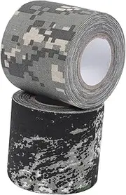 Healeved 2pcs Camouflage Cohesive Wrap Tape Self- Micropore Fabric Tape Blue for Outdoor Protection Decorations