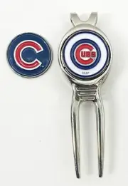 Baseball MLB Golf Divot Repair Tool Ballmark Chicago Cubs