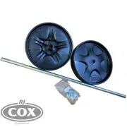 Rubbermaid 2093194 Replacement Wheels and Axle for High Capacity Janitor Carts