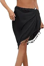 [Generic] Sexy Women's Short Tassel Beach Wrap Bikini Wraps Cover Ups