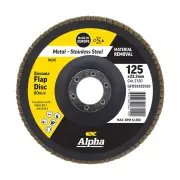 Alpha GFDSS125120 - Flap Disc 125mm Z120 Grit Zirconia