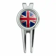 Rustic Distressed United Kingdom Flag Golf Divot Tool Ball Marker