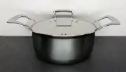 Ballarini Michelangelo 8” Casserole 3.25 Qt. Dutch Oven Stainless Steel with Lid