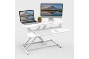 32 Height Adjustable Sit Stand Desk Converter - White