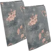 Homoyoyo 2Pcs Cloth Book Protector Floral Hardcover Book Sleeve Cover Planners Diaries Stylish Design